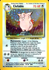 Clefable - 1/64 - Holo Rare - Unlimited Edition - Missing Set Symbol